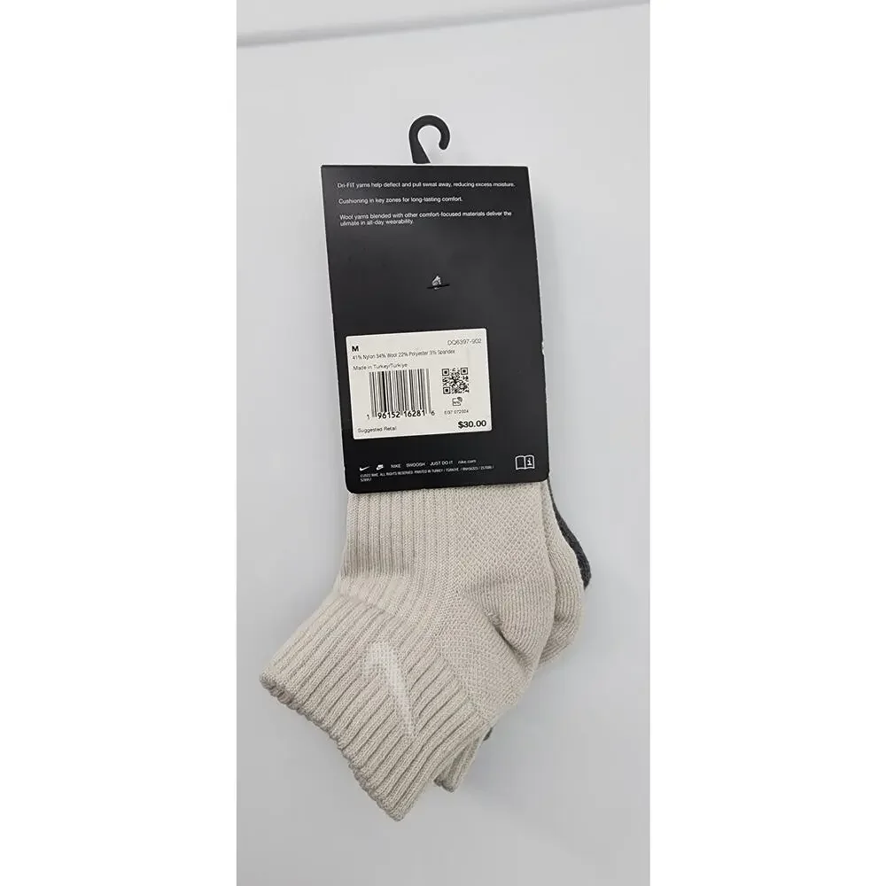 New NWT‎ Nike Everyday Wool Cushioned Ankle Socks 2-Pack Women's 6-10